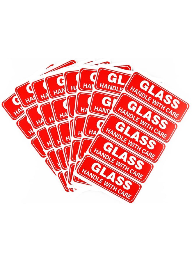 300 1X3 Inch Glass Shipping Sticker Fragile Warnin