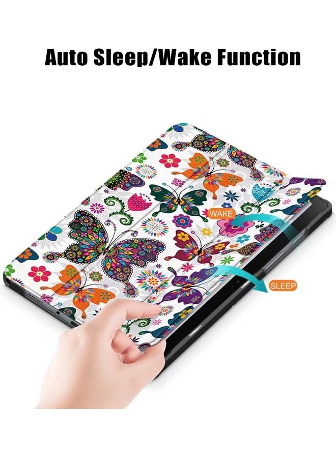 غطاء قابل للطي بطبعة فراشة لهاتف Samsung Galaxy Tab A8 2021 - Image 2