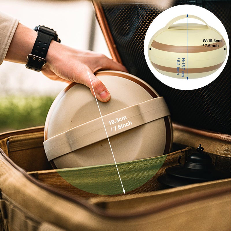 shopwithgreen Camping Dishes Picnic Set, Camping Plates Cups and Bowls Set with Chopsticks and Spoons, BPA Free, 17PCS Portable Plastic Reusable Cutlery Set for 4, Portable Small Size, Not Microwave/Dishwasher Safe - Image 4