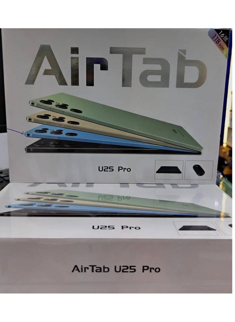 AirTab - Airtab U25 Pro 10.1" FHD Smart Tablet 16GB RAM 1TB ROM - with Arabic Keyboard Black - Image 1
