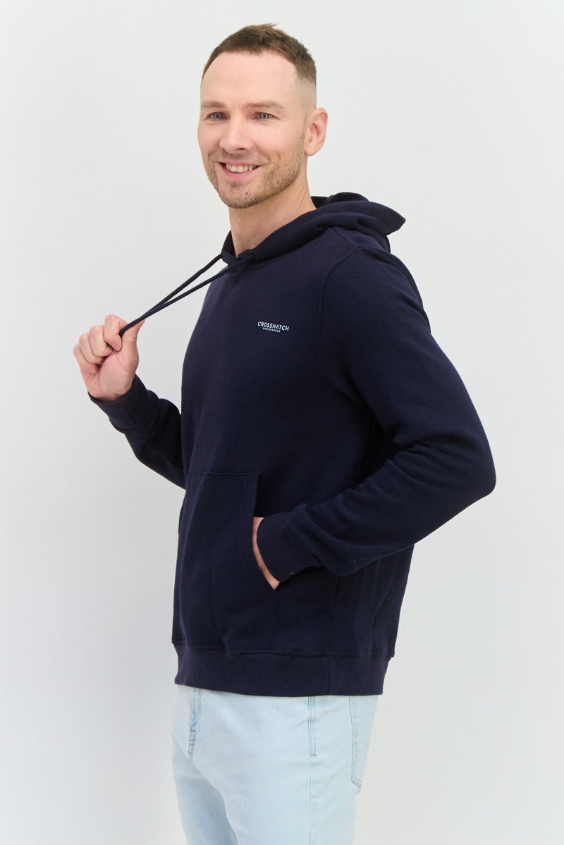 CROSSHATCH سويت شيرت هودي جرافيك للرجال 2 قطعة، أزرق داكن - Image 2