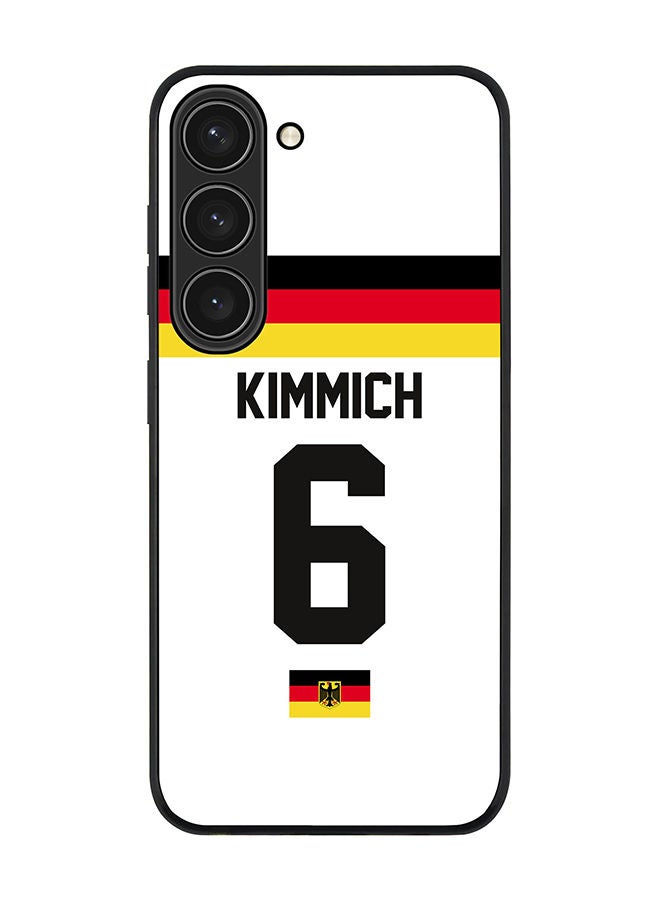 Stylizedd Rugged Black edge case for Samsung Galaxy S23 5G Slim fit Soft Case Flexible Rubber Edges Anti Drop TPU Gel Thin Cover - Football Team - Germany Player Name - Kimmich - Image 1