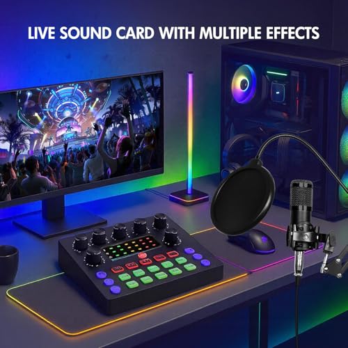 ALSO GO Podcast Equipment Bundle, Podcast Microphone Bundle with BM-800 Microphone & V8s Sound Card, Recording Studio Equipment for Singing, Gaming, Live Streaming and YouTube Tiktok - Image 2