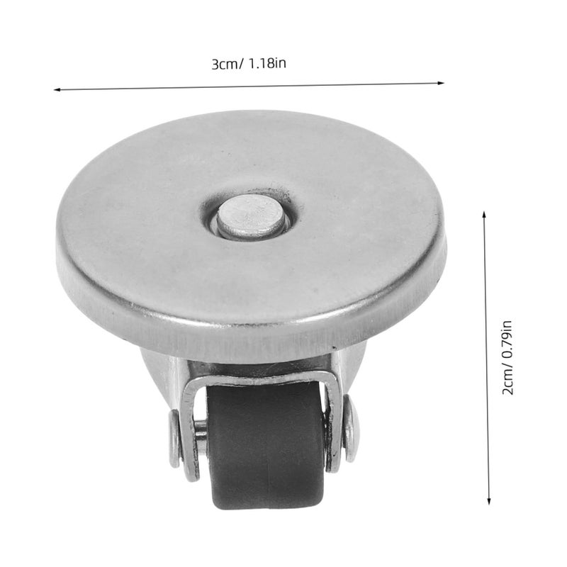 Self Adhesive Mini Caster Wheels 4pcs Invisible Swivel Design For Furniture And Storage Boxes - Image 3