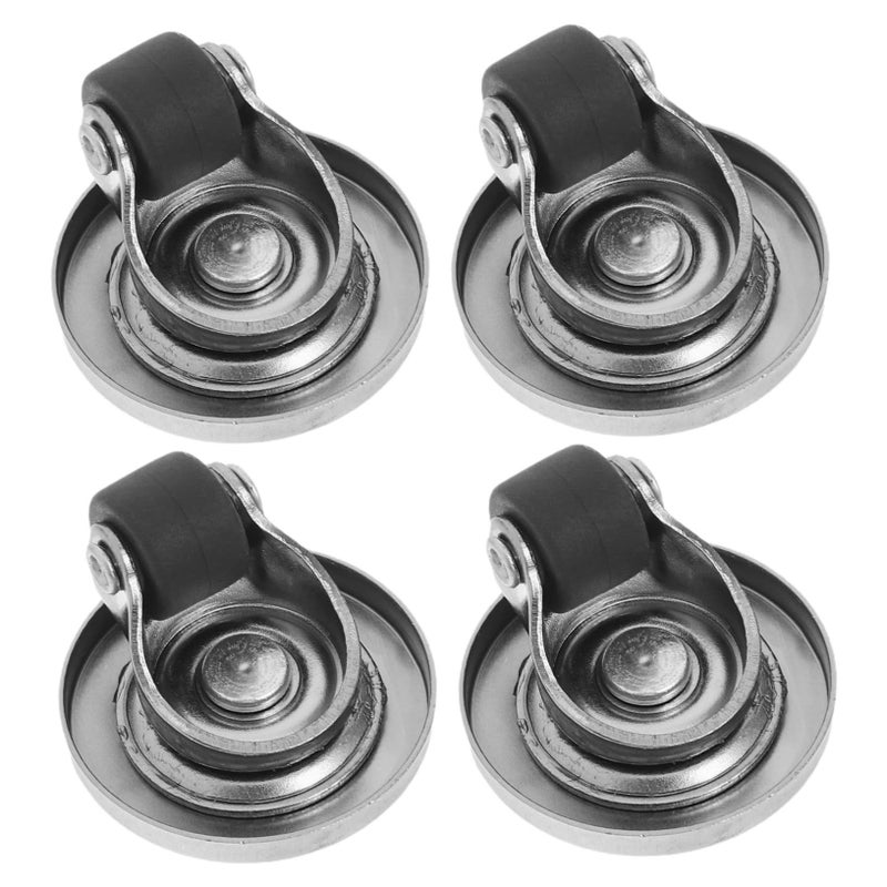 Self Adhesive Mini Caster Wheels 4pcs Invisible Swivel Design For Furniture And Storage Boxes - Image 2