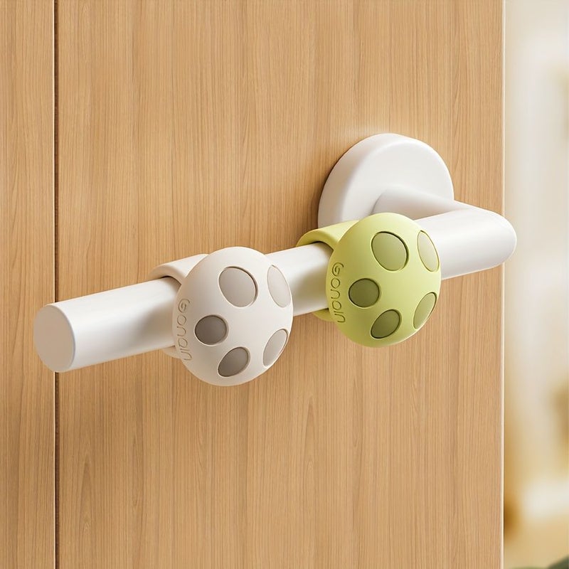 White Rubber Door Handle Anti Collision Ring Silent Wall Protector No Drilling Needed - Image 5