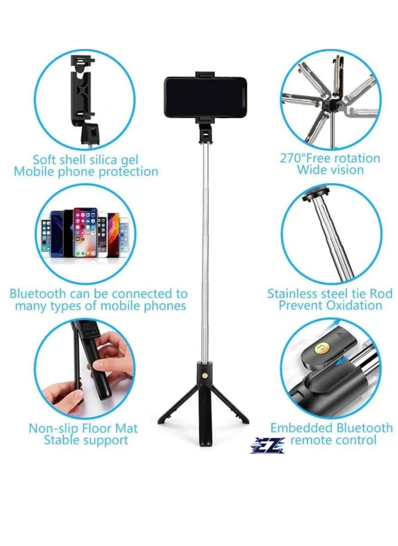 ELTRAZONE - Wireless Bluetooth Selfie Stick Tripod with Remote Shutter – Elevate Your Photography Game for Stunning Shots and Live Streams - Image 1