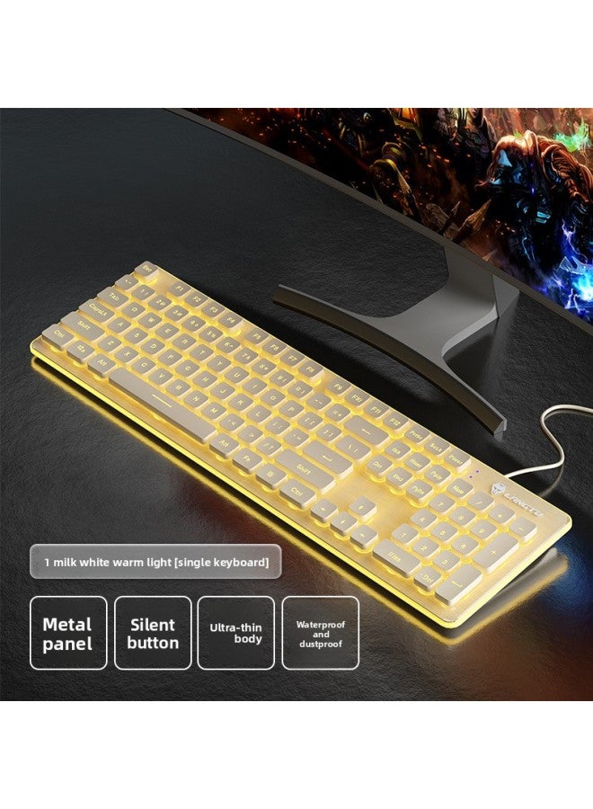 Office Silent Set Girls Mechanical Mouse Desktop Keyboard Notebook Wireless Wired Computer Feel Typing