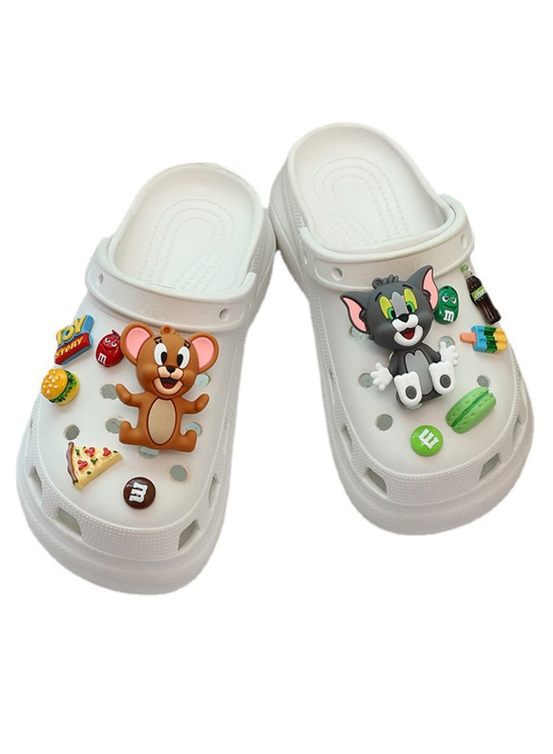 12 Pcs Cartoon Shoe Charms for Shoe, Lovely Shoe Charms Packs Decorations, PVC Charms Decoration for Kids Teens Girls Party Favor Gifts, NOT Including Shoes (Mouse & Cat) - Image 5