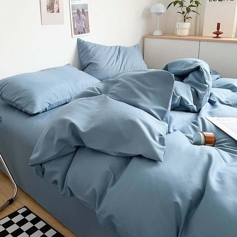 Four-Piece Bedding Set For Beds, Brushed Duvet Cover, Solid Color Three-Piece Set, Direct Sale From Manufacturer, Ins Style - Image 1