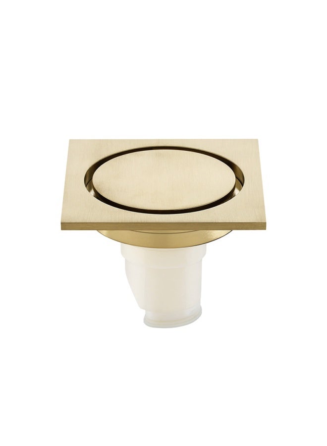 European Style Solid Copper Round Rose Gold Anti-Clog Anti-Odor Universal Hidden Floor Drain for Bathroom DL2203