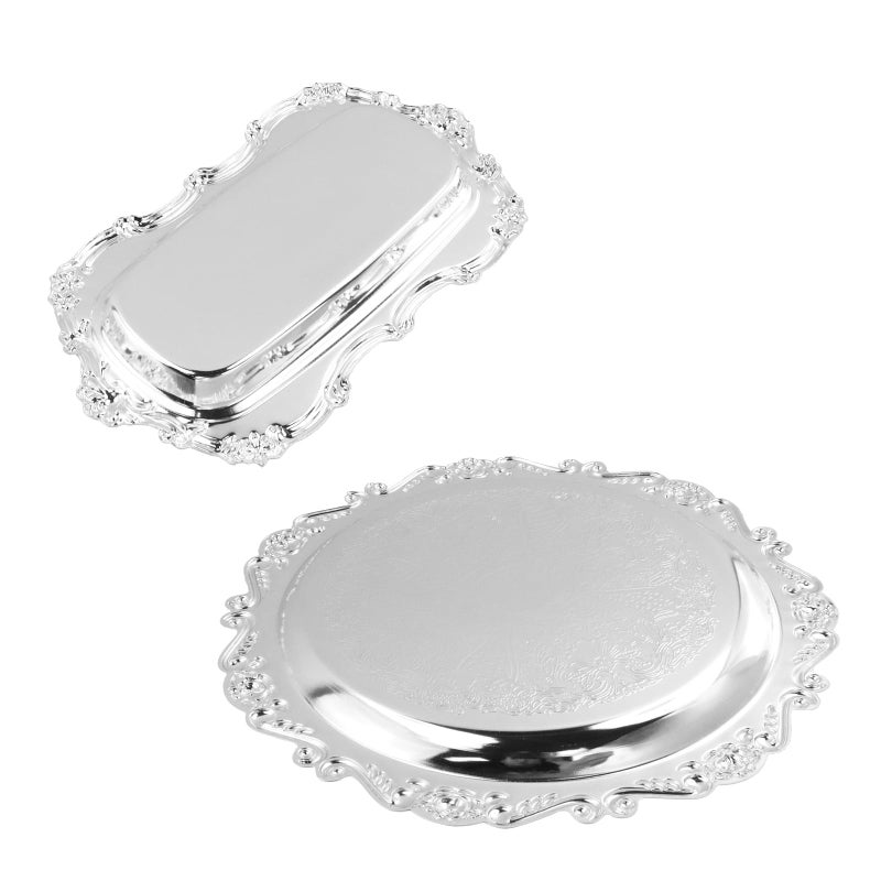 صينية مجوهرات عتيقة من Quluxe - فضية - Image 3