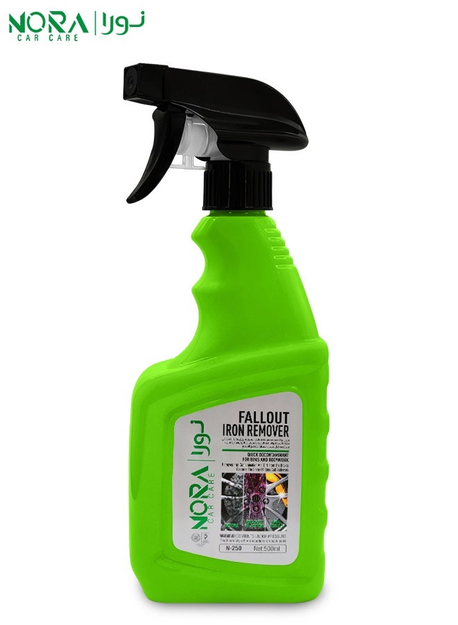 NORA Car Care Fallout Iron Remover Spray | Quick Decontaminant for Rims & Bodywork | Neutralizes Odor | Bleeds Purple for Spotless & Pristine Vehicle Surfaces | 500ml - Image 2
