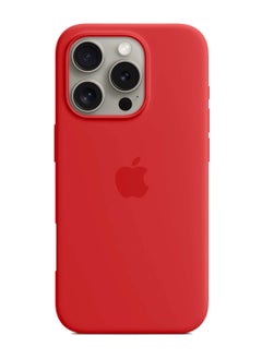 Wtech Apple iPhone 16 Pro 2024 Premium Soft Liquid Silicone Case Cover - Red  - Image 2