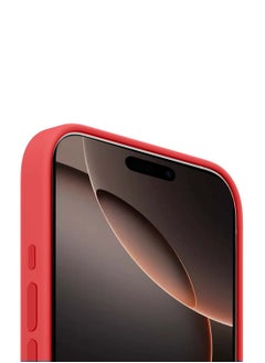 Wtech Apple iPhone 16 Pro 2024 Premium Soft Liquid Silicone Case Cover - Red  - Image 4