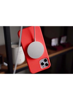 Wtech Apple iPhone 16 Pro 2024 Premium Soft Liquid Silicone Case Cover - Red  - Image 5