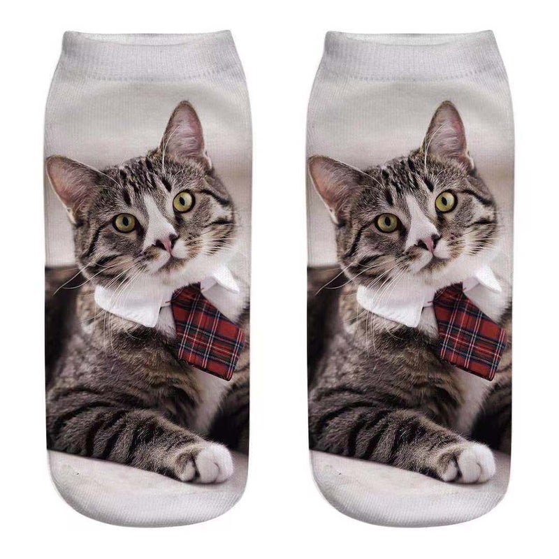 3D Personality Animal Print Socks Cute Boat Socks Cat Socks Cartoon Print Socks Dog Series Adult Socks Digital Print - Image 1