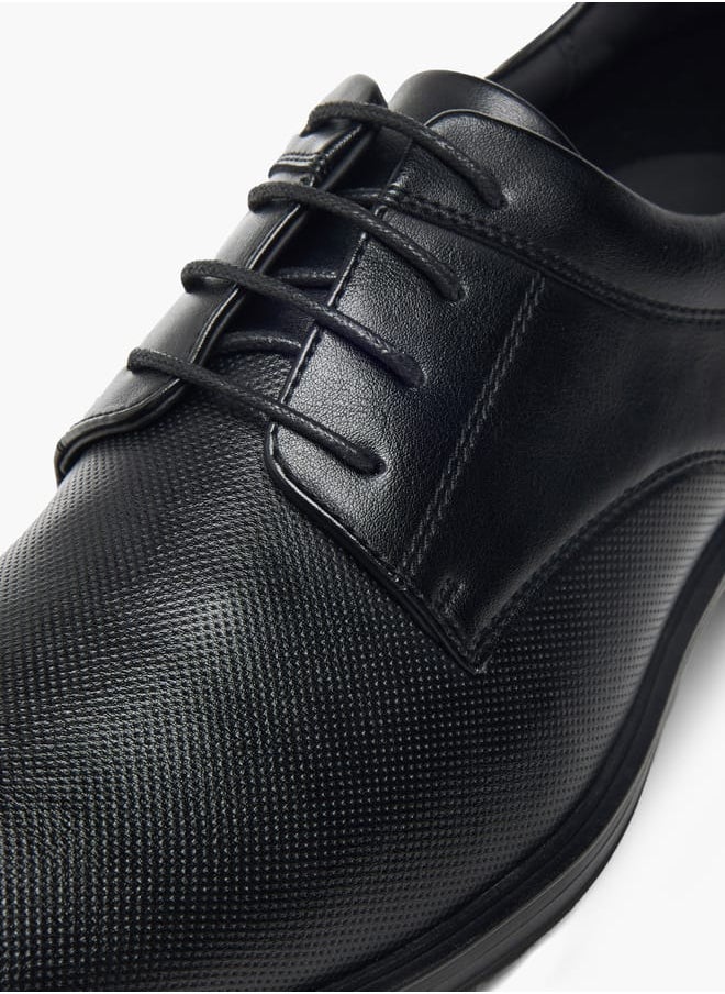 LBL by Shoexpress Mens Textured Derby Shoes With Lace-Up Closure  - Image 4