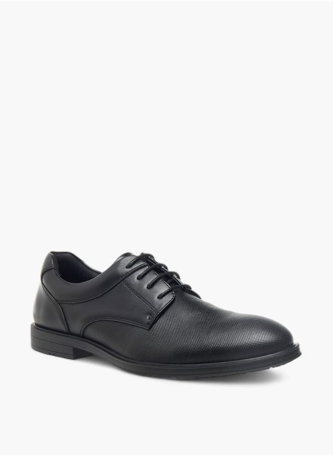 LBL by Shoexpress Mens Textured Derby Shoes With Lace-Up Closure  - Image 1