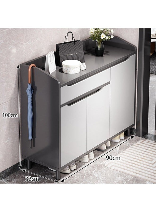 إن كي أكس خزانة أحذية فاخرة متعددة الوظائف للمدخل وأدراج تخزين 90 سم - Image 2