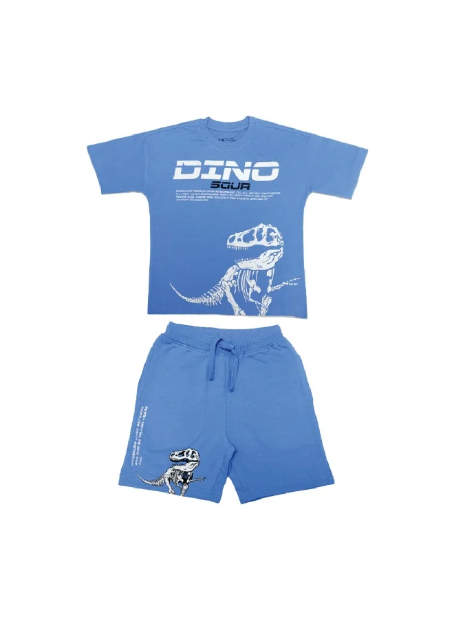 ايكو AIKO - Boys Stylish Dino Printed T-Shirt & Shorts Set