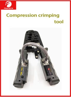 FSATECH Crimps RJ45 8P8C RJ12 RJ11 6P6C/4C/2C, RJ10 and RJ9 4P4C/2C Connectors, Strip Cut and Test Ethernet Cables w/Cable Tester  - Image 3