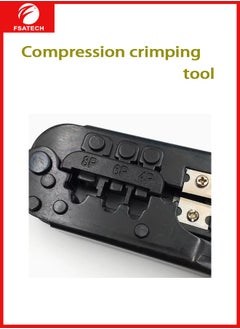 FSATECH Crimps RJ45 8P8C RJ12 RJ11 6P6C/4C/2C, RJ10 and RJ9 4P4C/2C Connectors, Strip Cut and Test Ethernet Cables w/Cable Tester  - Image 4