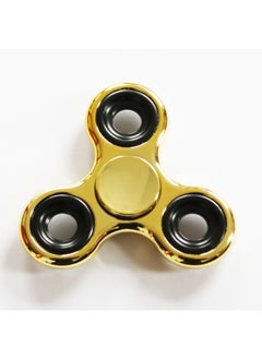 Triangle Fingertip Gyro Camouflage Printing Gyro Finger Leaf Spiral Decompression Rotating Toy Black Wukong Gyro-Color:Three-leaf Iron Block Electroplated Gold