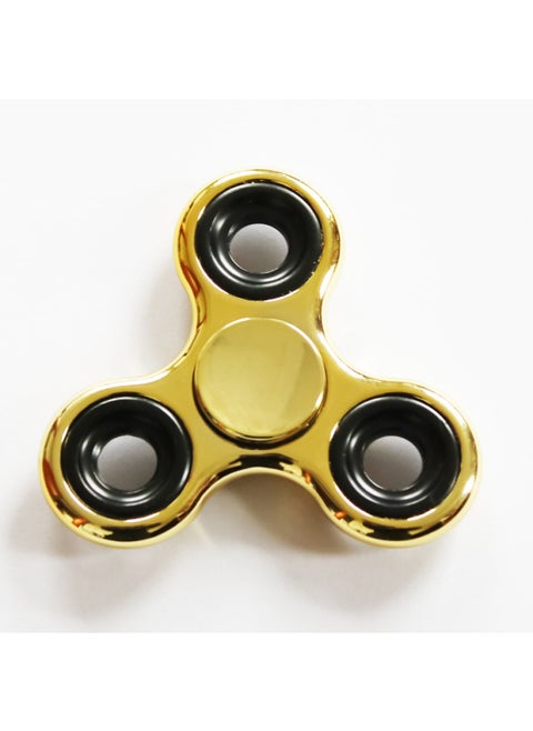 Triangle Fingertip Gyro Camouflage Printing Gyro Finger Leaf Spiral Decompression Rotating Toy Black Wukong Gyro-Color:Three-leaf Iron Block Electroplated Gold