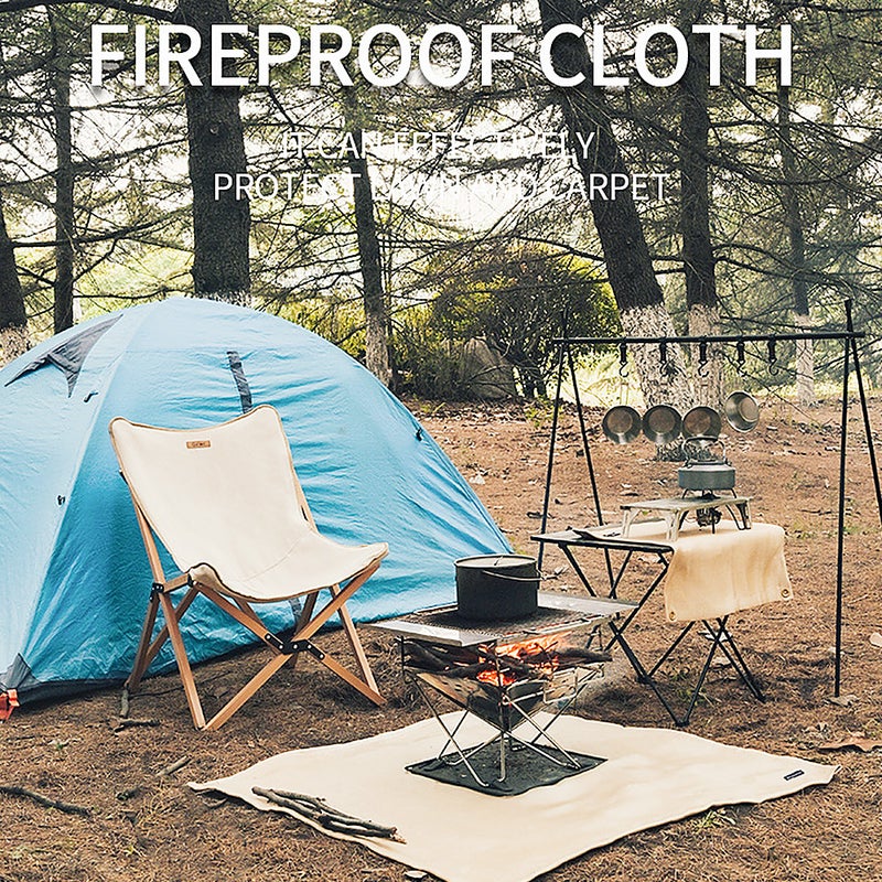 Heavy-Duty Fiberglass Fire Retardant Blanket Camping Fireproof Thermal Cloth Flame Retardant Mat Heat Insulation Pad Outdoors Picnic Barbecue - Image 2