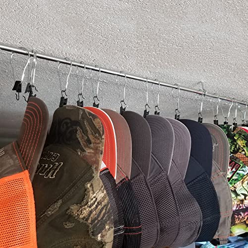 AJulyBee 50 PCS Curtain Hooks Heavy Duty Clips, Stainless Steel Shower Curtain Clip with Hook for Vendor Display Supplies, Home Decoration, Hanging Photos, Art Craft Display (Black) - Image 5