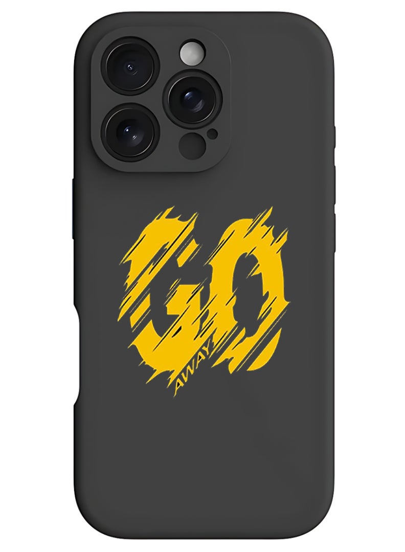 Theodor iPhone 16 Pro Black Protective Slim Fit Case Liquid Silicone Cover with Full Body Protection Anti-Scratch Shockproof Case For iPhone - Go - Image 1