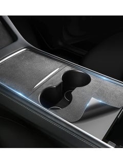 SYOSI Center Console Wrap Kit for Tesla Model 3 / Model Y 2021 Matte Black Console Cover Interior Trim Wrap Kit for Tesla 2021 Accessories  - Image 1