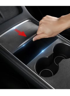 SYOSI Center Console Wrap Kit for Tesla Model 3 / Model Y 2021 Matte Black Console Cover Interior Trim Wrap Kit for Tesla 2021 Accessories  - Image 4