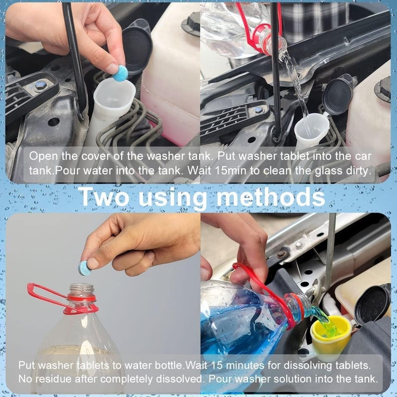 Winberg 30 Pcs Car Glass Cleaning Shampoo Tablet Windshield Wiper washer Tab30 - Image 2