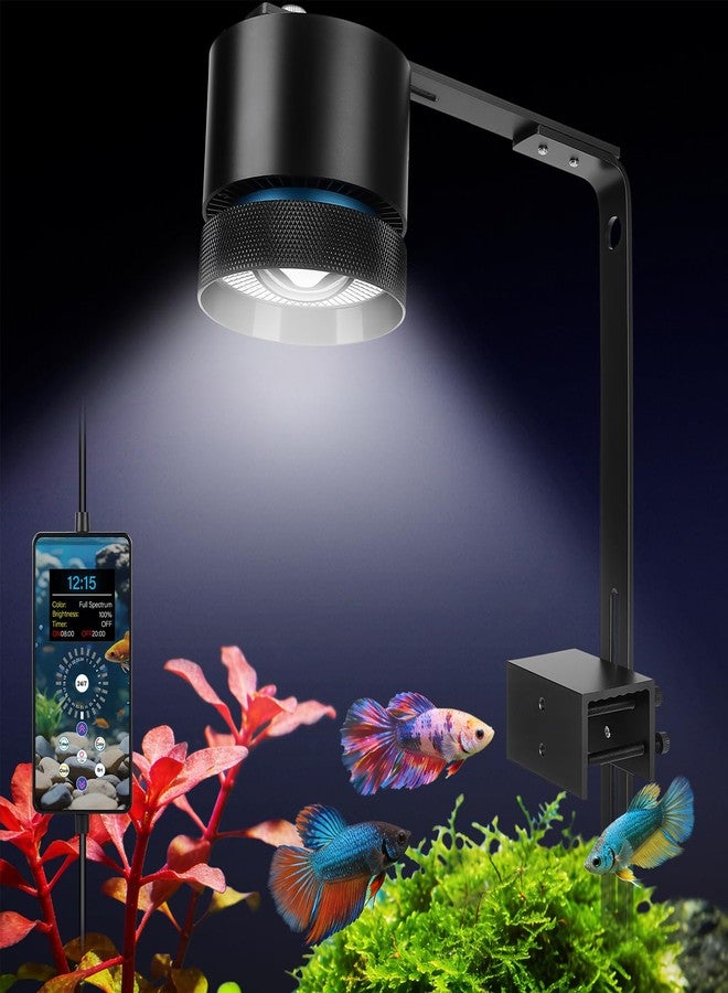 fishkeeper Aquarium Clip-On Stream Light with Auto Time Sync & 24/7, Full Spectrum LED Fish Tank Lights with 9 Colors, Set Any Timer & 1-100% Dimming, Adjustable Clamp, for Freshwater Plants Tanks 60W - Image 1