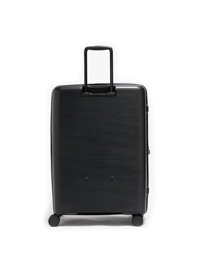 Echolac Forza 75cm Hardcase Expandable 4 Double Wheel Cabin Luggage Trolley - Black