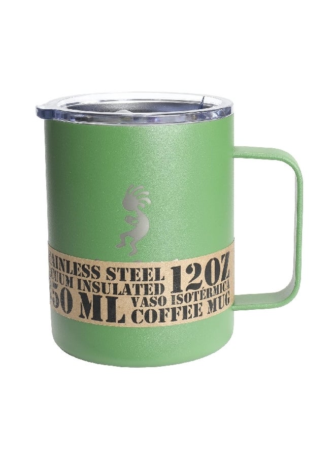 اكوابيلي 90140 أكوابيلي سي ام 12 كوب قهوة بفراغ عازل للحرارة بمقبض ويلو جرين 350 مل - Image 2