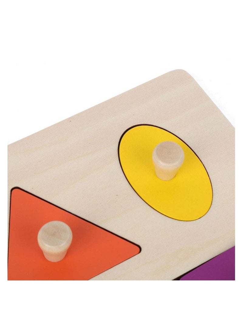Wooden Children Early Education Educational Building Block Puzzle Geometric Shape Color Matching Sorting Stacking Plugging Toys Montessori Toy for 1 2 3 Years Kids Girls Toddlers Boys  - Image 5