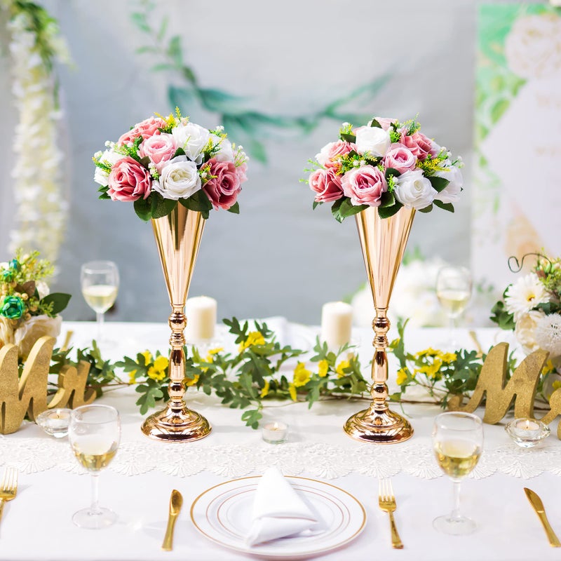 Inweder Flower Balls for Centerpieces - 2 Pcs Rose Balls Artificial Flowers  Dusty Rose Fake Flower Ball Kissing Ball  Pink Floral  Wedding Flowers Bouquets Arrangement for Party  Valentine's Day  Home Decor - Image 3