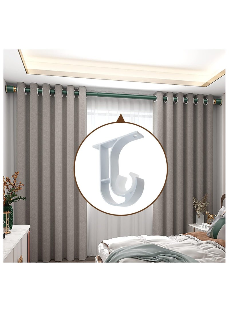 Curtain 4 pcs Rod Bracket Ceiling Mount Bracket Aluminum Alloy Closet Rod Bracket with Plastic Buckle - Image 5