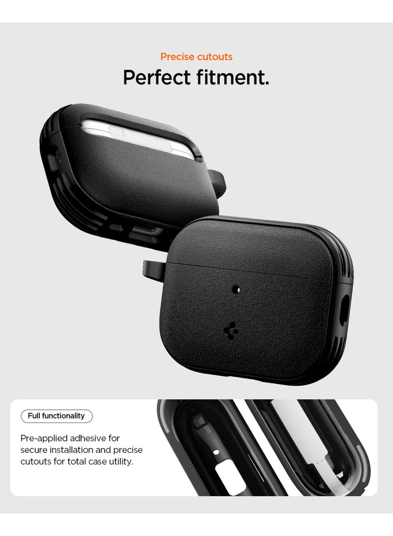 Spigen Vault AirPods Pro 3 Case (3rd Generation) Shockproof Protective Cover with Carabiner (2025) Secure Lock Magnets Embedded - Matte Black - Image 5