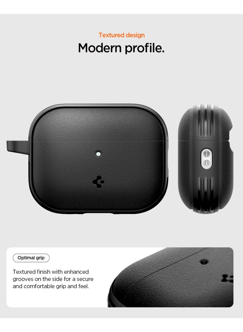 Spigen Vault AirPods Pro 3 Case (3rd Generation) Shockproof Protective Cover with Carabiner (2025) Secure Lock Magnets Embedded - Matte Black - Image 3