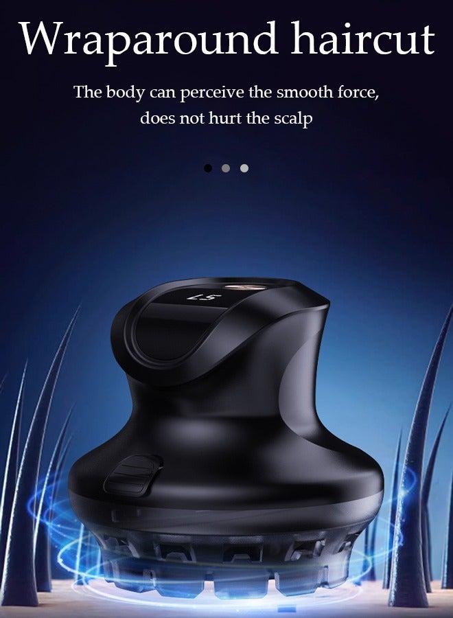 DUNISO Electric hair clipper, fully self-service UFO hair clipper, with two limited combs, intelligent LED LCD display screen, 360 degree surround blade, available for adults, black - Image 4