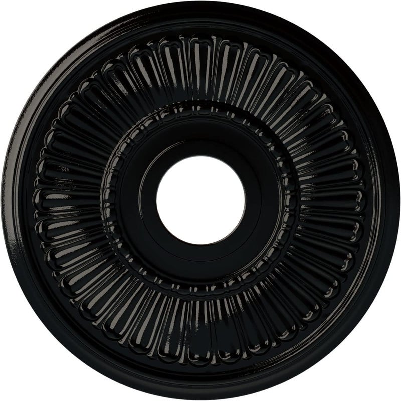 Ekena Millwork CM16MLBPS 16"OD X 3 5/8"ID X 3/4"P Melonie Ceiling Medallion Fits Canopies Up to 6 3/8", Black Pearl - Image 1