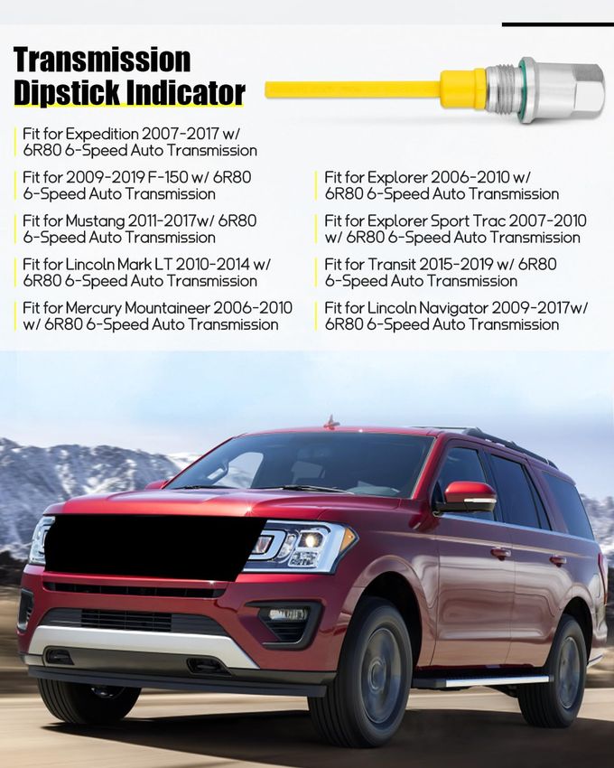 JUQAFY Auto Transmission Dipstick Indicator Fit for Ford Expedition 6R80 2007-2017 Replace 9L2Z-7A010-A 6L2Z-7A010-C - Image 2