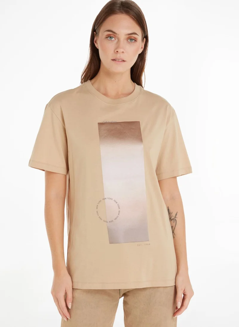 CALVIN KLEIN Round Neck Graphic T-Shirt