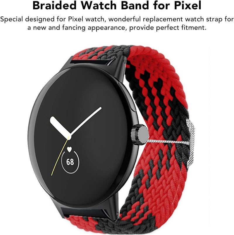 كلاراكو سوار ساعة كلاركو مضفر، سوار ساعة مضفر متعدد الألوان، عالي المرونة، قابل للغسل، أنيق، قابل للتهوية، للاستبدال - Image 3