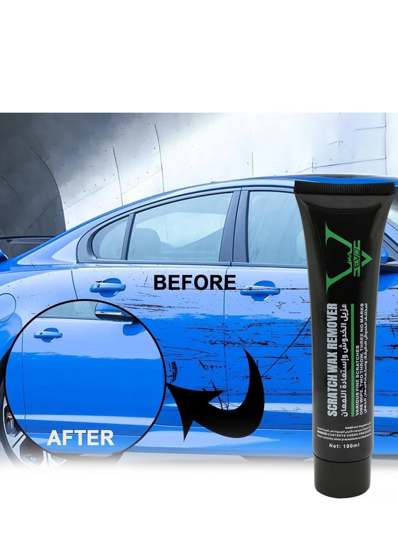 إيفو شمع إزالة خدوش السيارات من EVO (100 مل) – كريم ومركب تلميع لإصلاح خدوش الطلاء، معجون لإزالة الخدوش من هيكل السيارة، شمع متخصص لإصلاح الخدوش الخفيفة والمتوسطة، مُعيد للّمعان ومجموعة متكاملة للعناية بطلاء السيارة. - Image 2