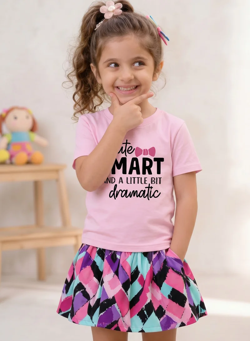 Funkaar pink Funkaar Girl Cute Smart And Dramatic T-Shirt for Women | Best Price UAE